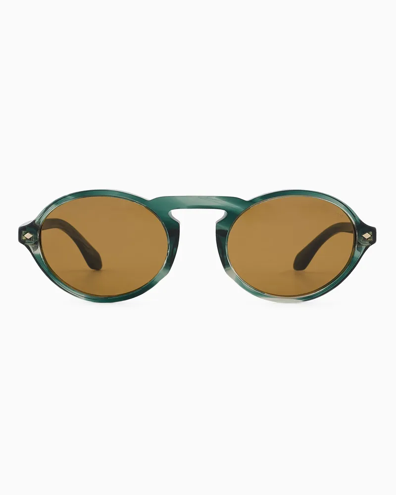 Giorgio Armani Ovale Sonnenbrille für Herren Grün