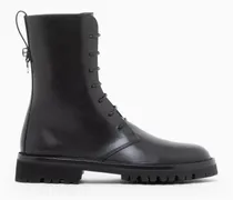 Schnürstiefel aus Leder mit Zuglasche und robuster Sohle