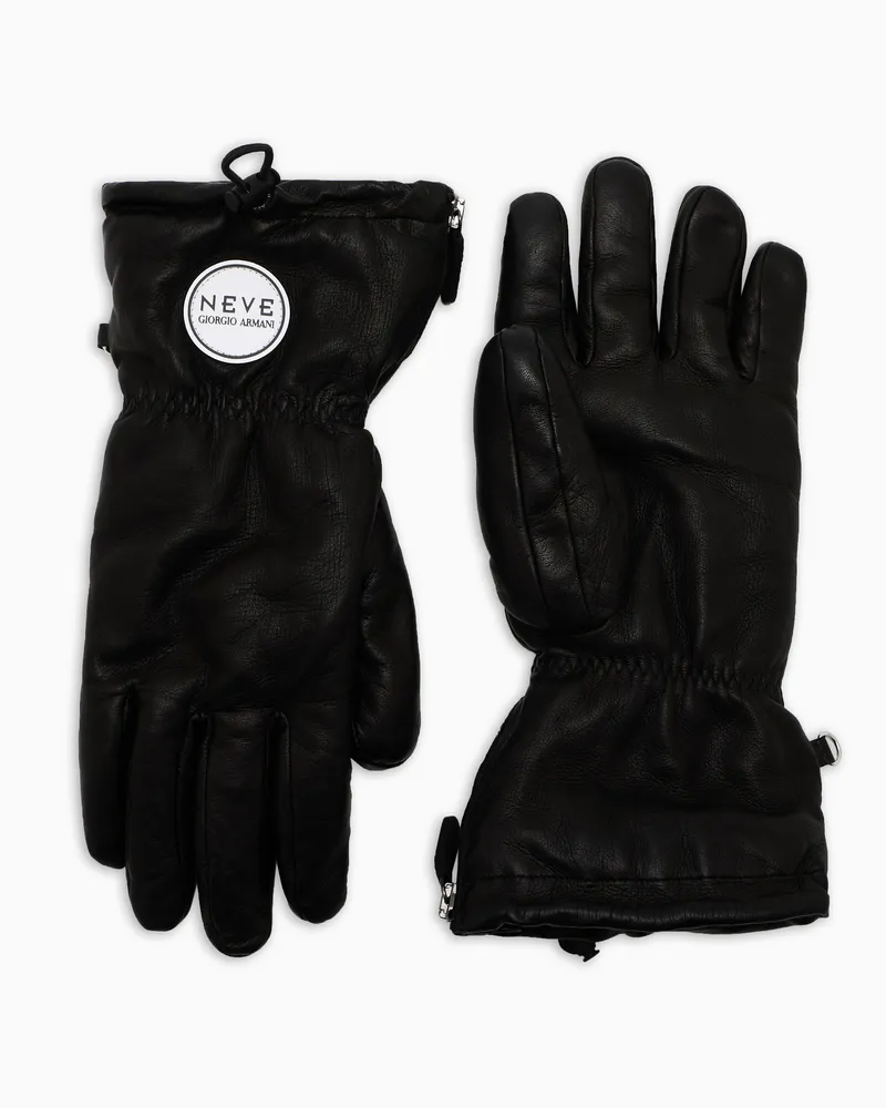 Giorgio Armani Neve Lamm-Lederhandschuhe Schwarz
