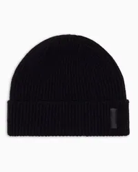 Giorgio Armani Beanie Aus Kaschmir Nachtblau