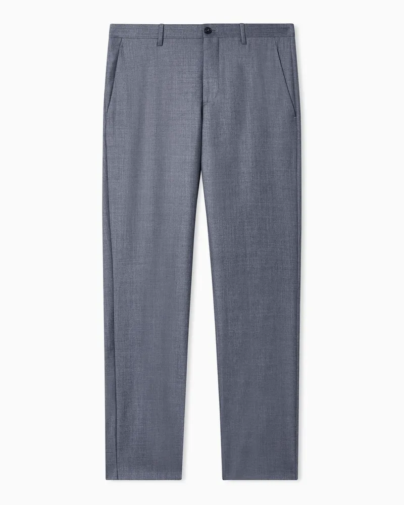 Giorgio Armani Hose aus Gabardine in Wolle und Kaschmir Grau
