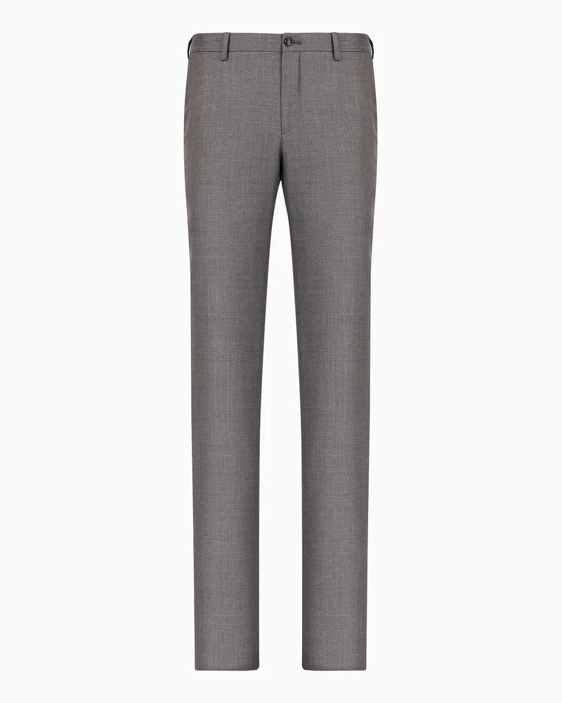 Giorgio Armani Hose aus Gabardine in Wolle und Kaschmir Grau