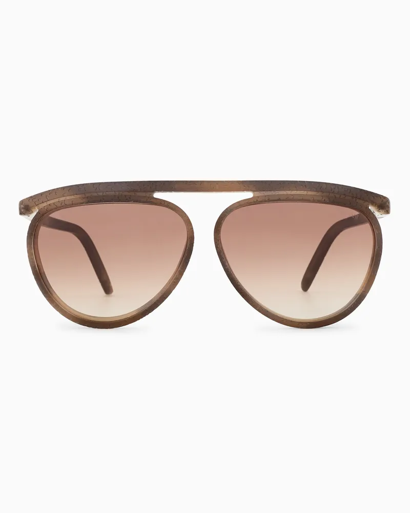 Giorgio Armani Sonnenbrille für Damen mit Pilotenfassung Braun