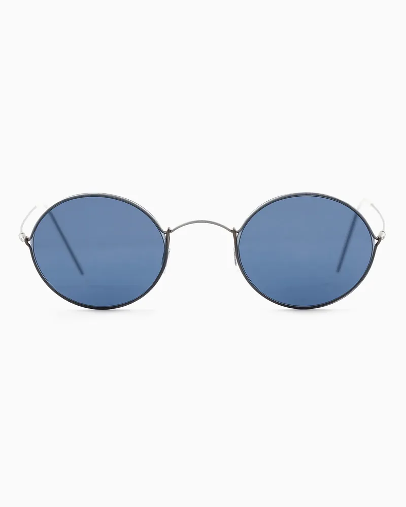 Giorgio Armani Unisex-Sonnenbrille mit ovaler Fassung Grau