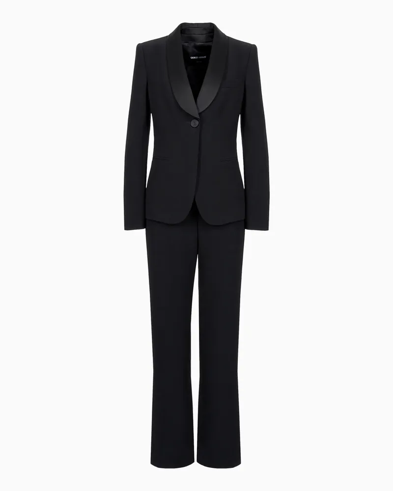 Giorgio Armani Smoking aus reinem Seidencrêpe Schwarz