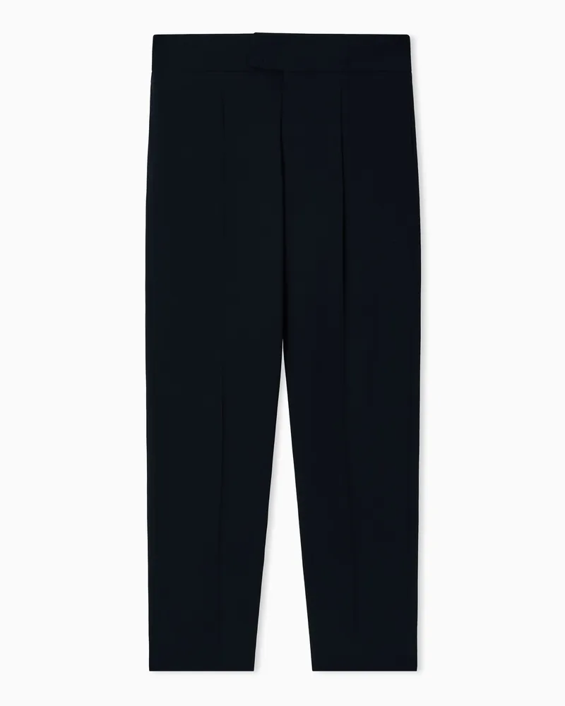 Giorgio Armani Giorgio’s Hose mit Bundfalte aus Wollkrepp Schwarz