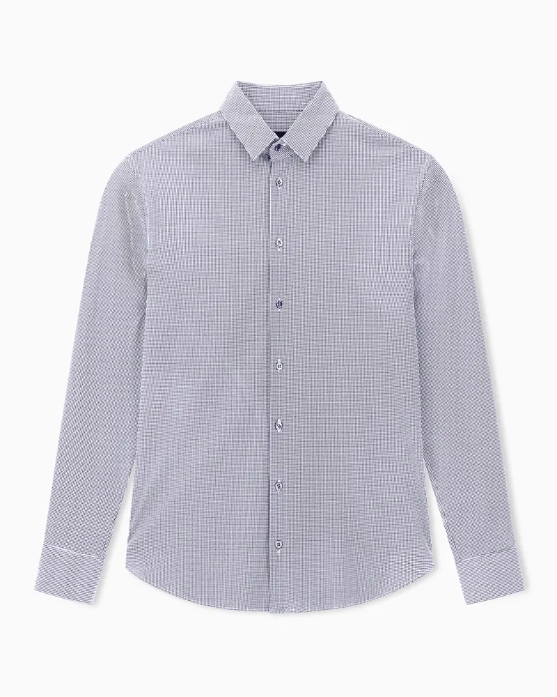 Giorgio Armani Bedrucktes Jerseyhemd Grau