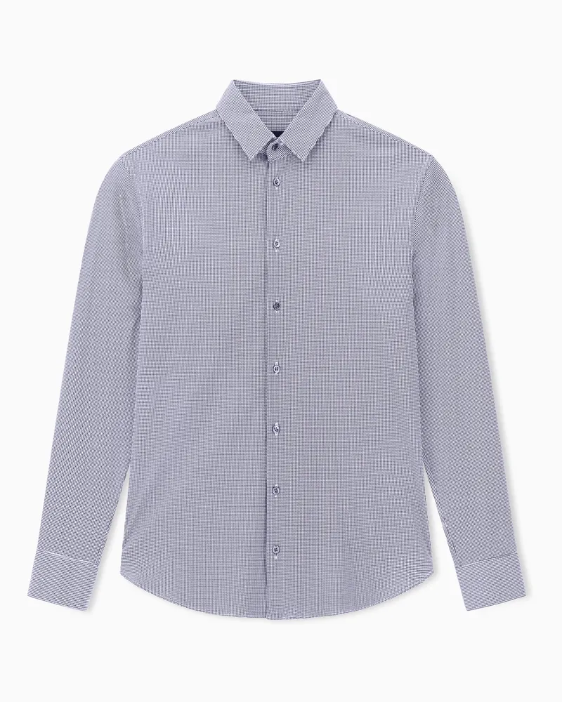 Giorgio Armani Bedrucktes Jerseyhemd Grau