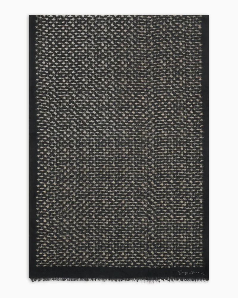 Giorgio Armani Stola aus Kaschmir in Jacquard-Stoff-Verarbeitung Braun