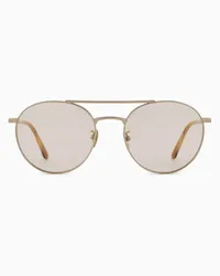 Giorgio Armani Sonnenbrille mit Runder Fassung Für Herren Braun