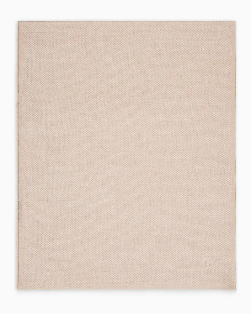 Giorgio Armani Stola aus Kaschmir, Modal, Baumwolle und Seide Beige