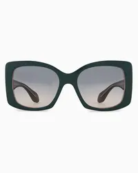 Giorgio Armani Sonnenbrille Für Damen mit Eckiger Fassung Grün