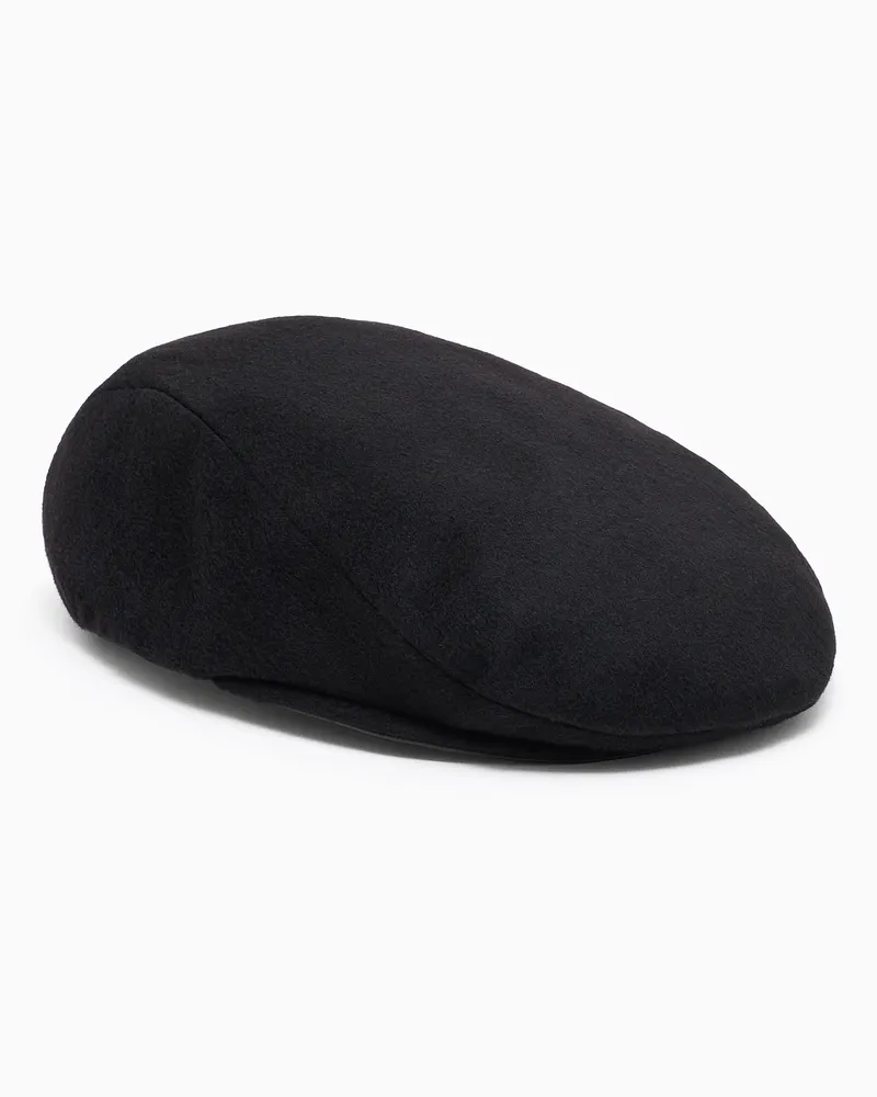 Giorgio Armani Mütze aus Kaschmir-Stoff Schwarz