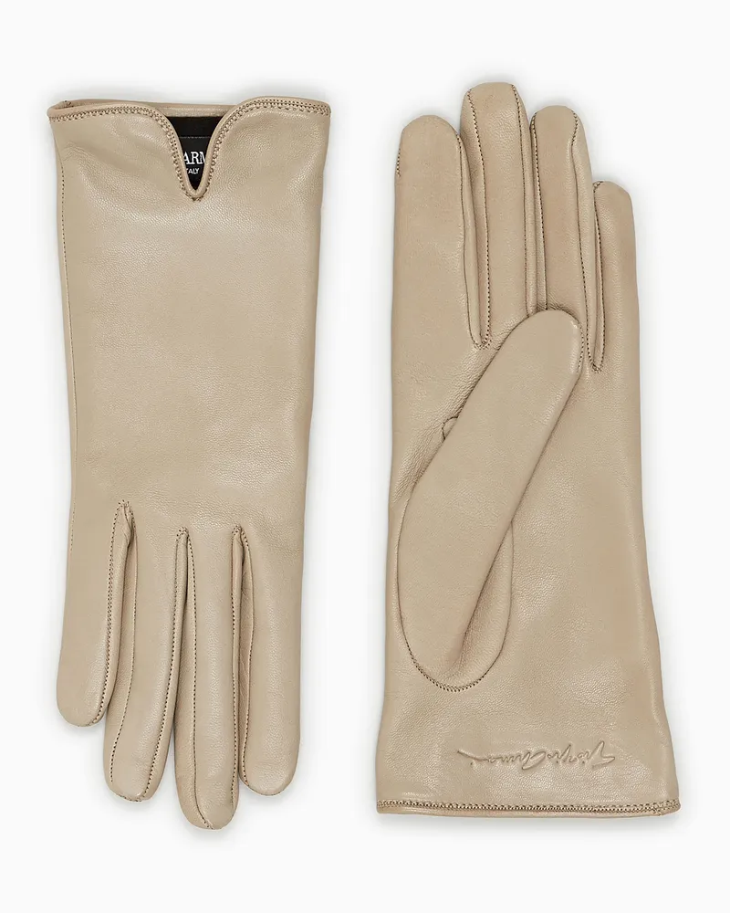 Giorgio Armani Handschuhe aus Nappa Beige
