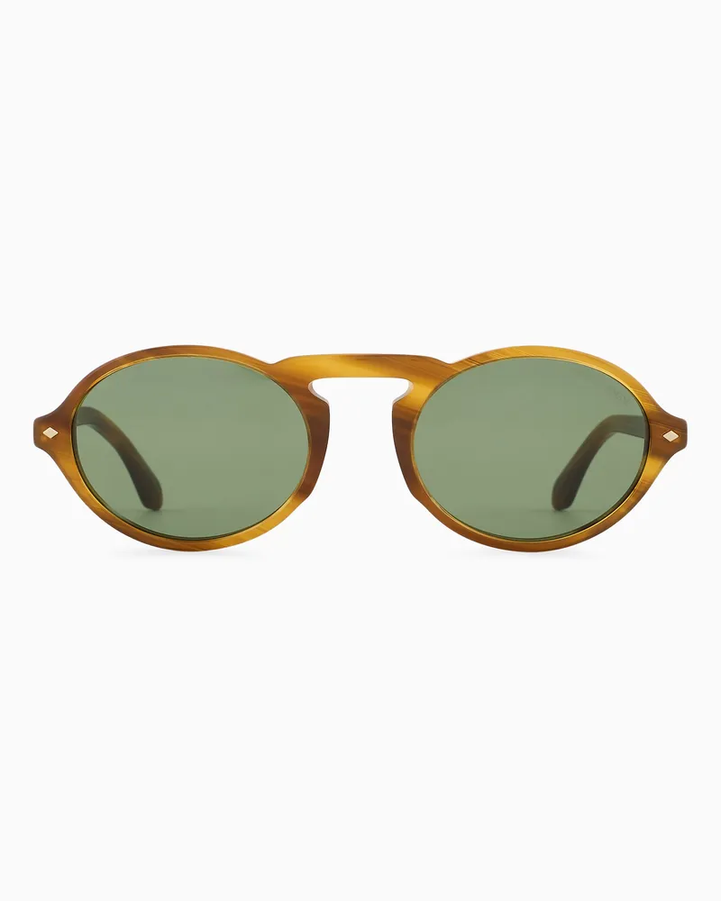 Giorgio Armani Ovale Sonnenbrille für Herren Braun