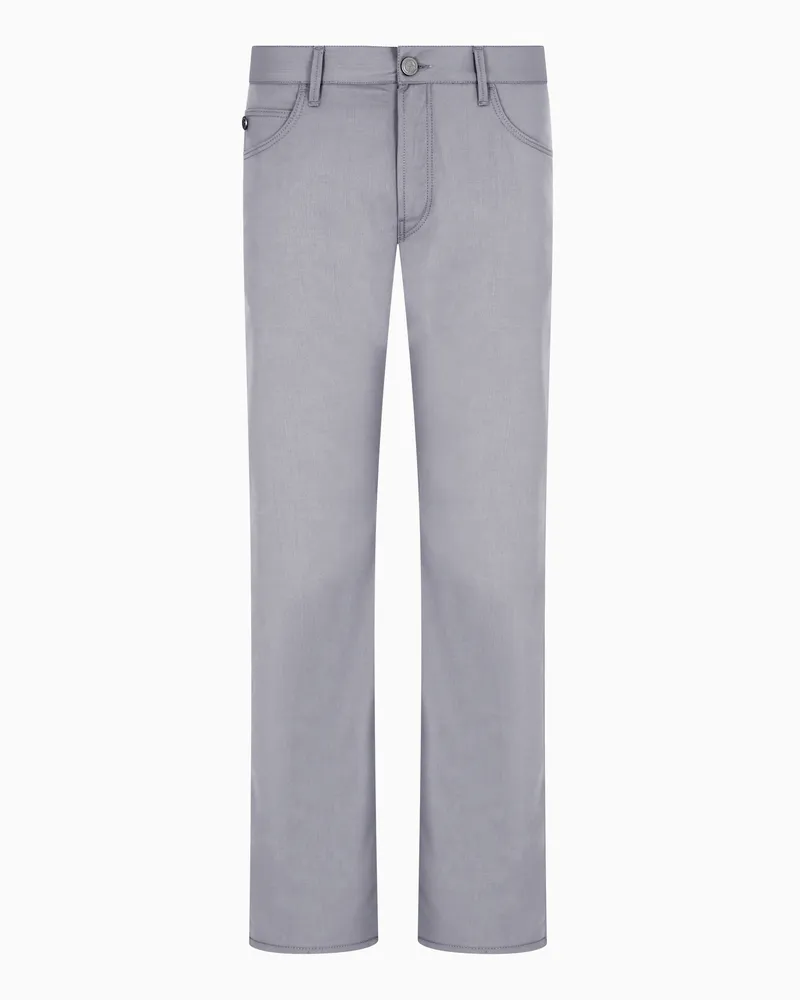 Giorgio Armani Five-Pocket-Hose in Regular Fit aus Schurwolle Braun