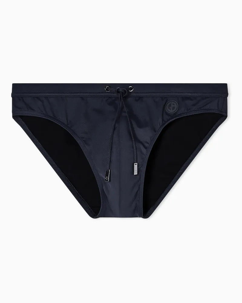 Giorgio Armani Badeanzug mit Logo Schwarz