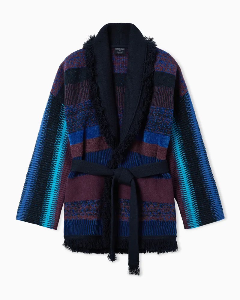 Giorgio Armani Cardigan aus Kaschmir-Mischung  for Alanui Blau