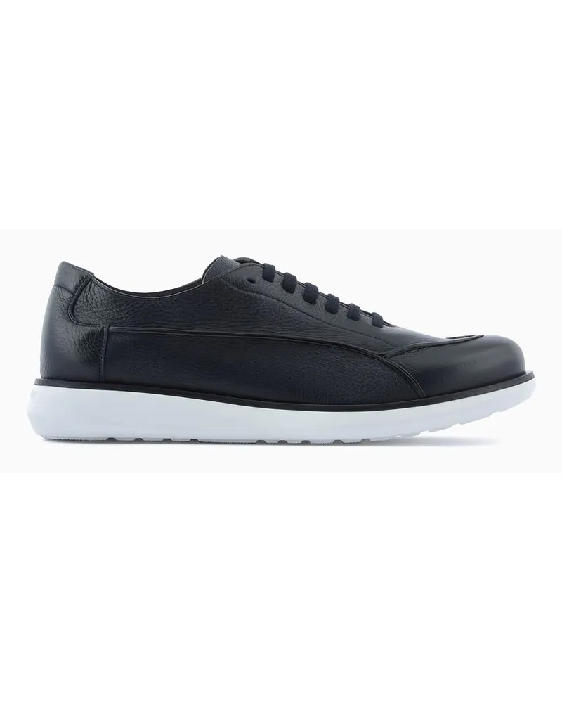 Giorgio Armani Sneaker Icon Aus Hirschleder Nachtblau