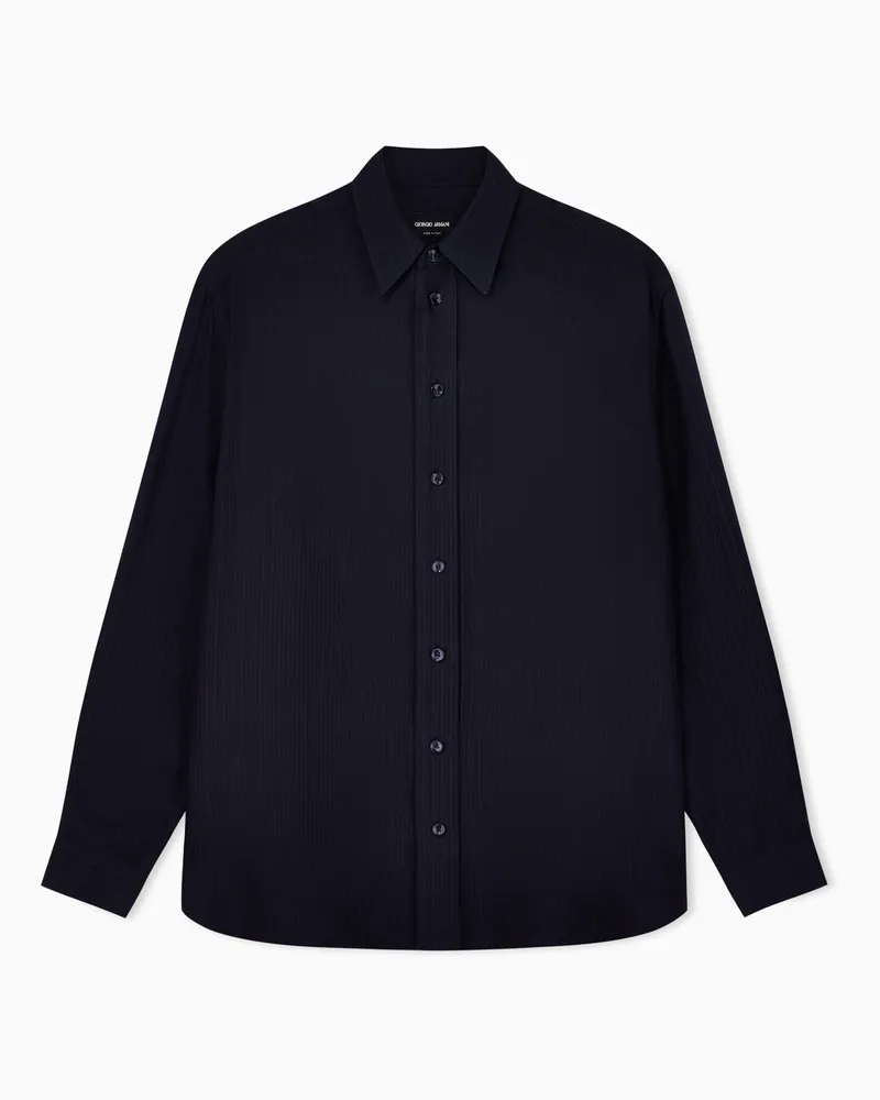 Giorgio Armani Lässige Hemden Marineblau