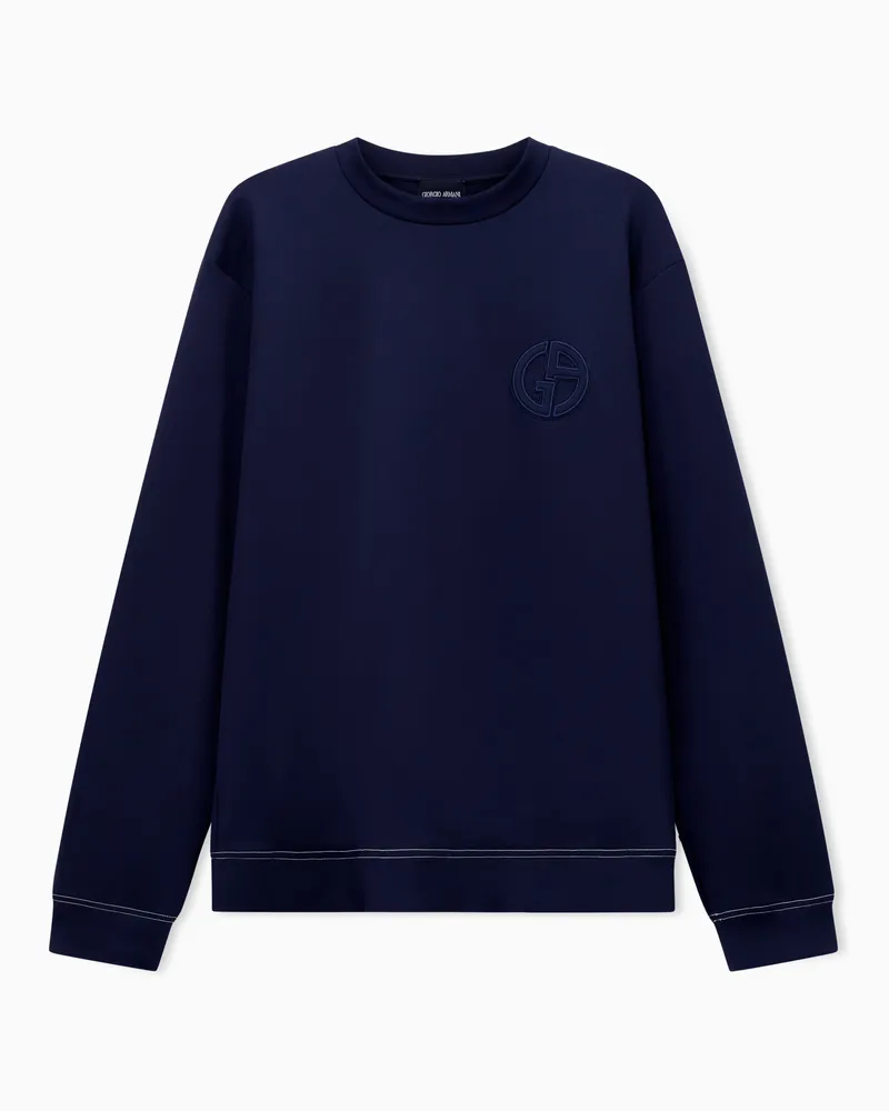 Giorgio Armani Sweatshirts ohne Kapuze Blau