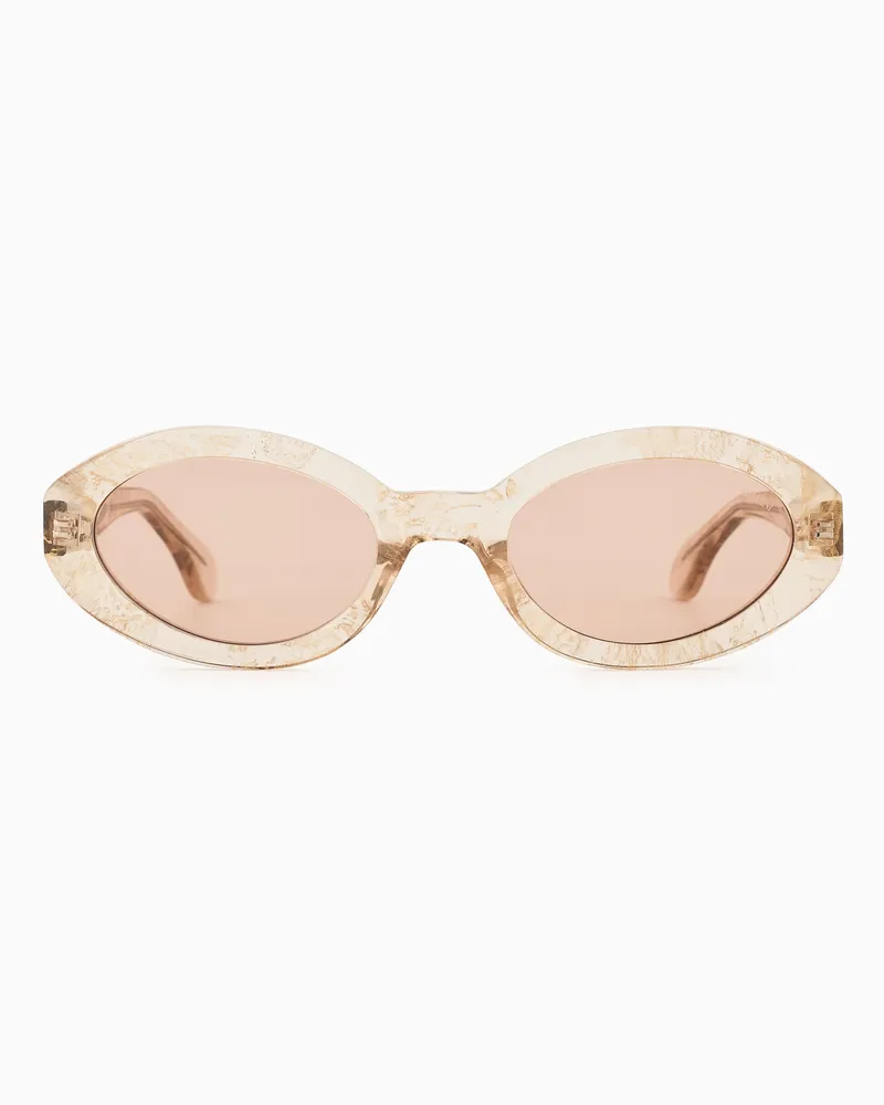Giorgio Armani Ovale Sonnenbrille für Damen Goldfarben