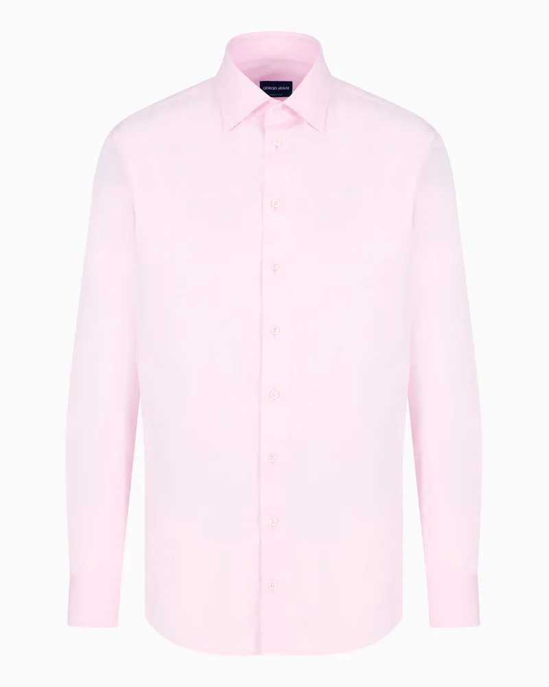 Giorgio Armani Hemd in Regular Fit aus Baumwolltwill Pink