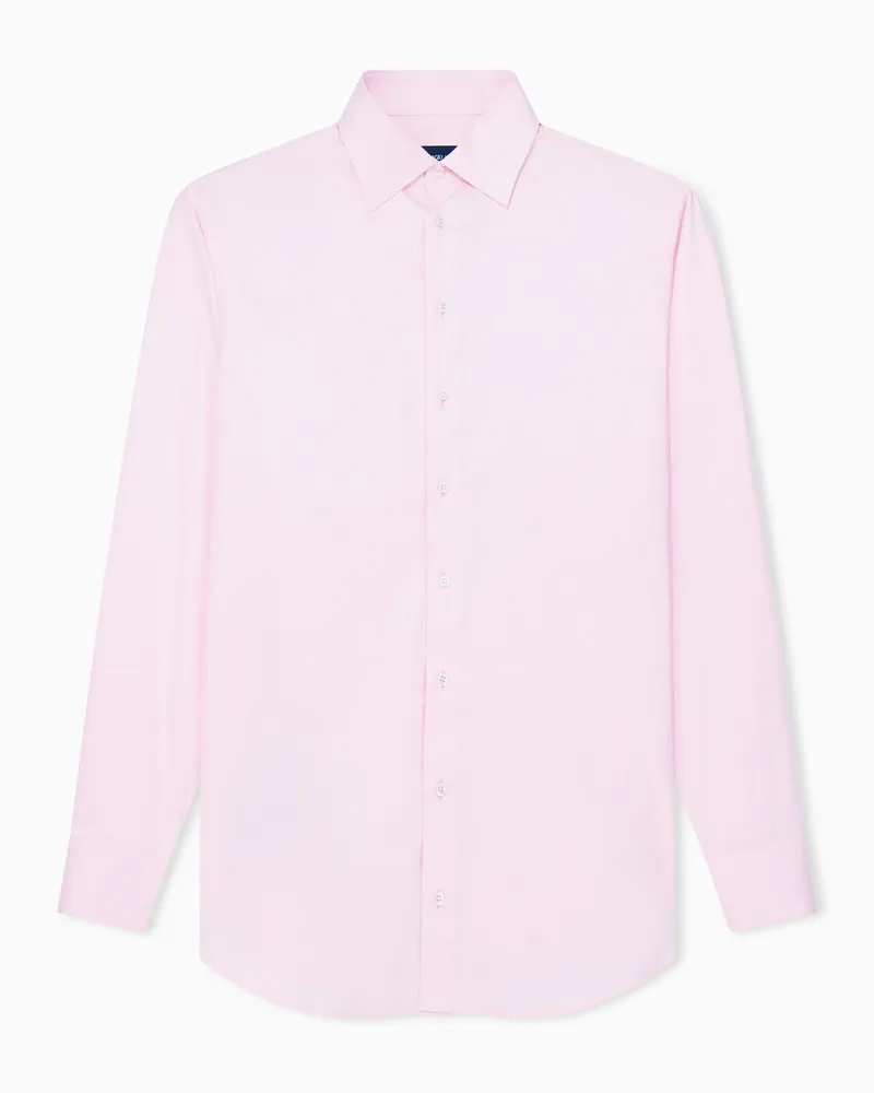 Giorgio Armani Baumwolltwill Hemd mit französischem Kragen Cruise Pink