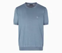 Kurzärmeliges Hemd aus Seide und Baumwolle