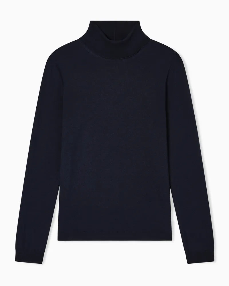 Giorgio Armani Rollkragenpullover aus Kaschmir Blau