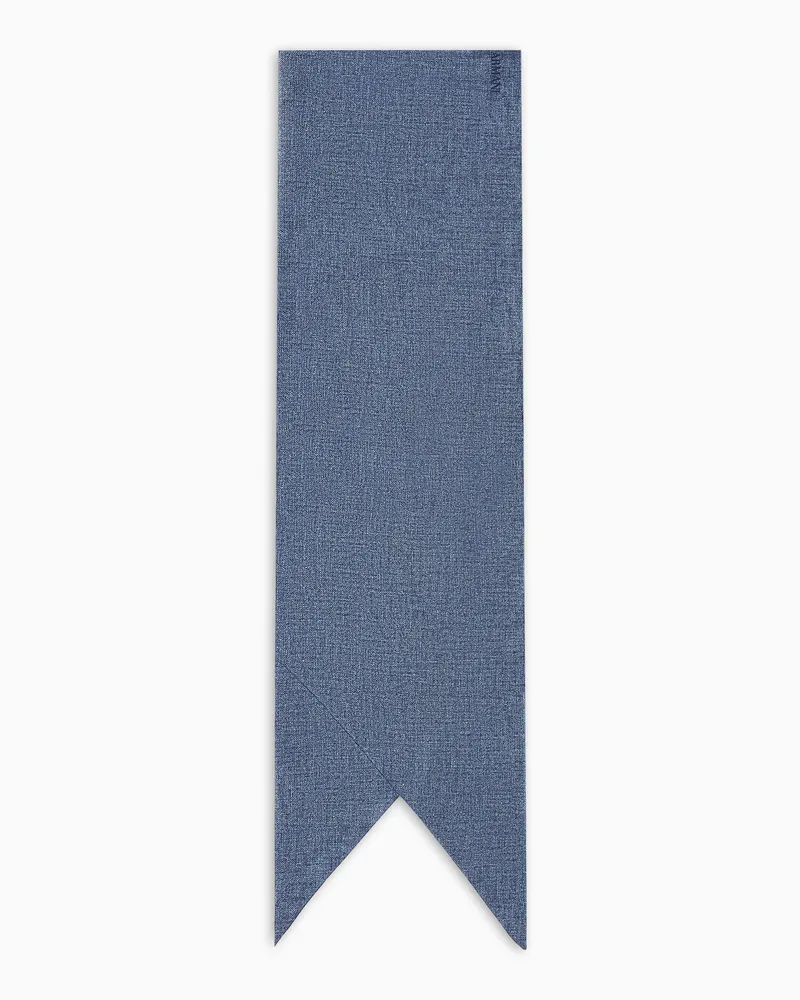 Giorgio Armani Seidenschal im Used-Look Blau