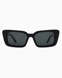 Giorgio Armani Sonnenbrille mit Rechteckiger Fassung Für Damen Schwarz