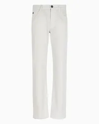 Giorgio Armani Five-pocket-hose In Regular Fit Aus Lyocell und Baumwollstretch Weiss