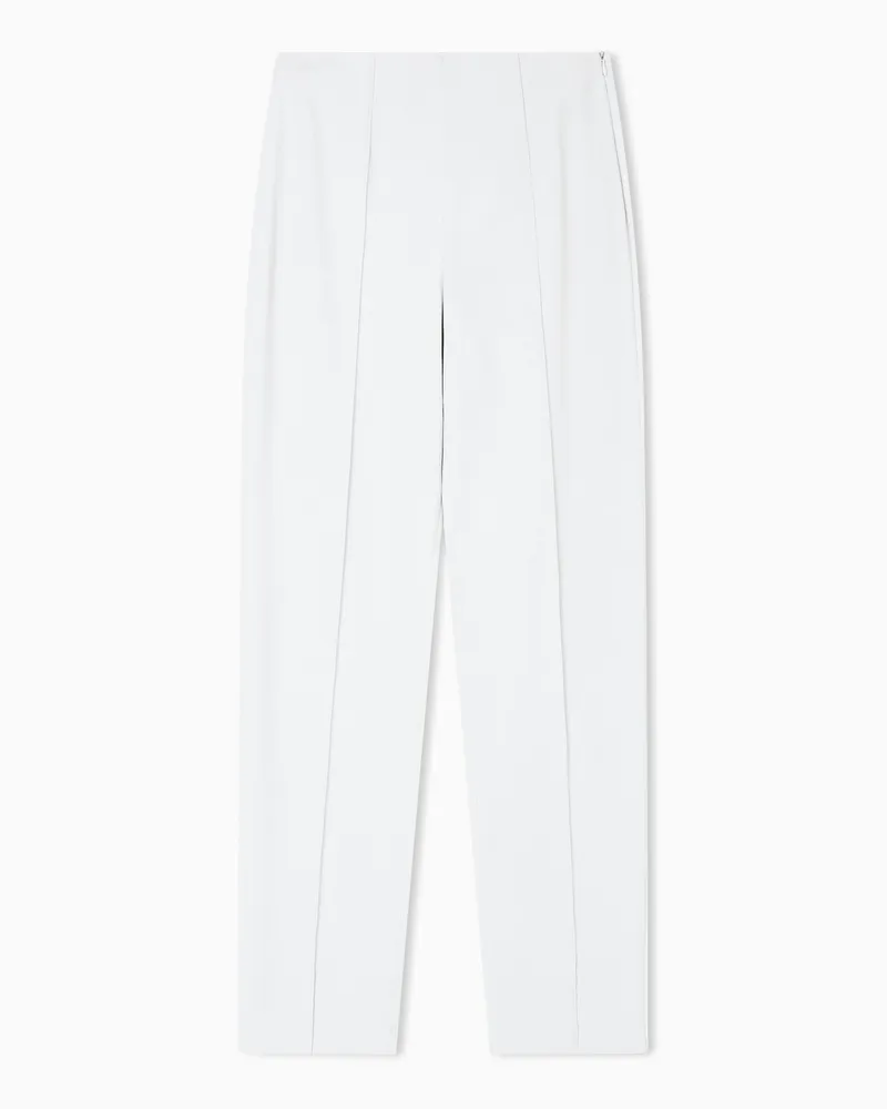 Giorgio Armani Gerade geschnittene Hose aus Viskose-Cady Beige