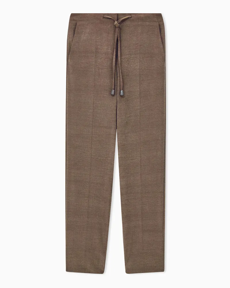 Giorgio Armani Hose aus Seidenmischung mit Kordelzug Braun