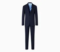 Einreihiger Anzug der Soho-Linie aus Schurwolle mit Mikro-Nadelstreifenmuster