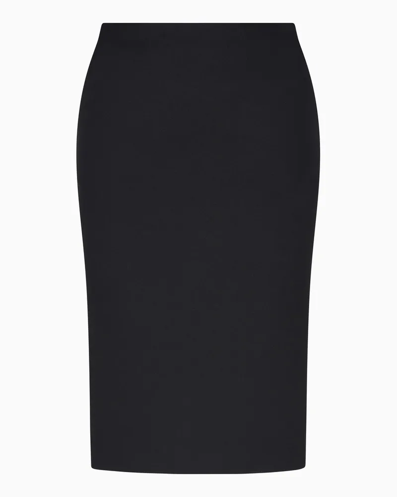 Giorgio Armani Bleistiftrock aus funktionalem Scuba Schwarz