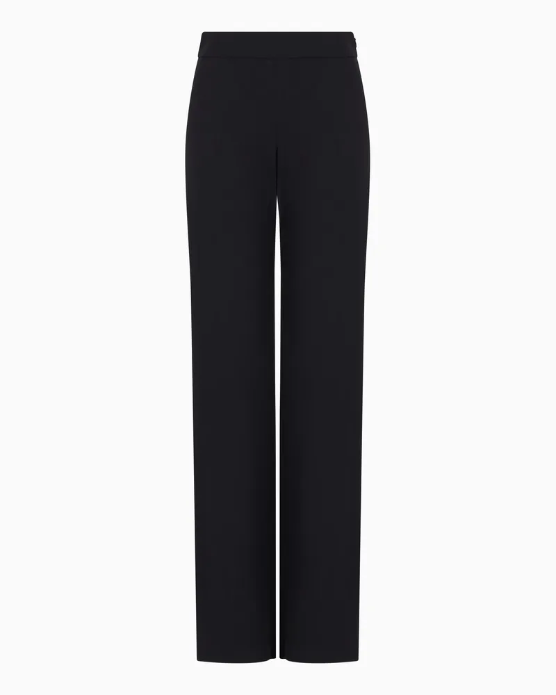 Giorgio Armani Hose aus Wollkrepp Marineblau