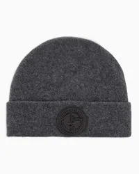 Giorgio Armani Beanie mit Umschlag Aus Kaschmir Grau