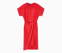 Midikleid aus gewaschenem Seidencrêpe