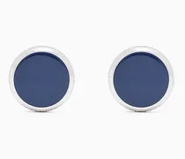 Manschettenknöpfe aus 925er-Silber mit emailliertem Detail