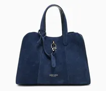 Kleiner Shopper aus Veloursleder