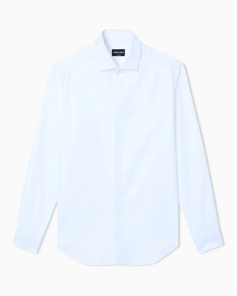 Giorgio Armani Hemd in Regular Fit aus Baumwolle Weiß