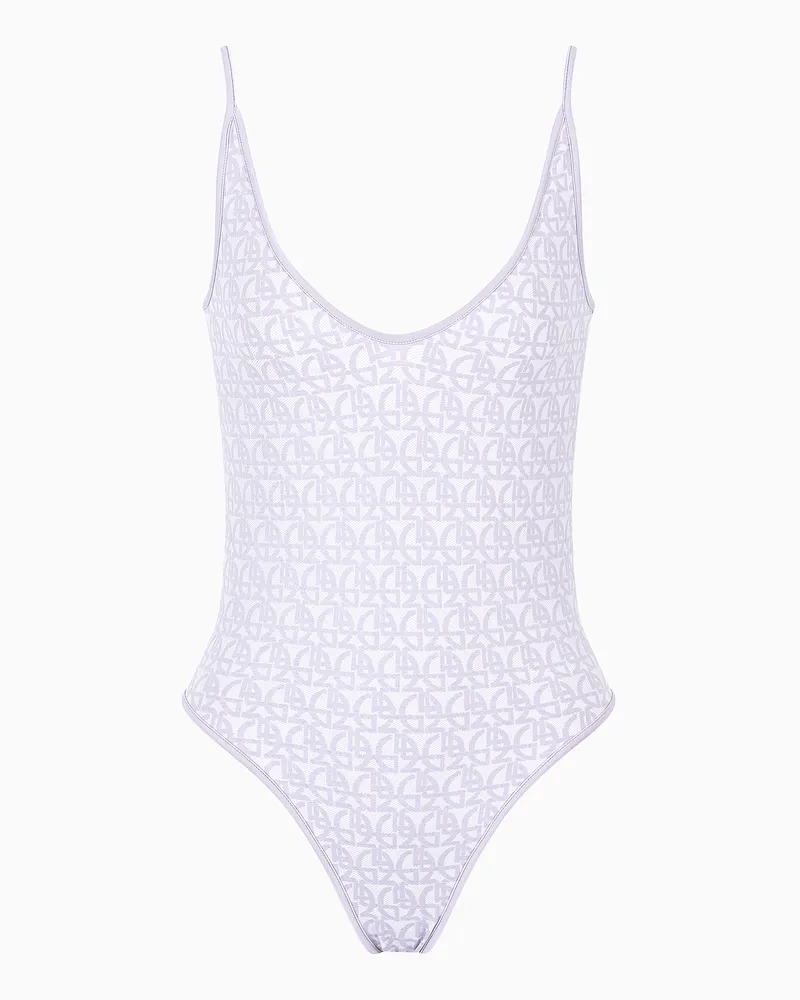 Giorgio Armani Body aus Jacquard-Stoff mit Monogramm Gemustert