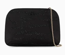 Clutch la Prima aus Satin mit Tiermuster aus Strass