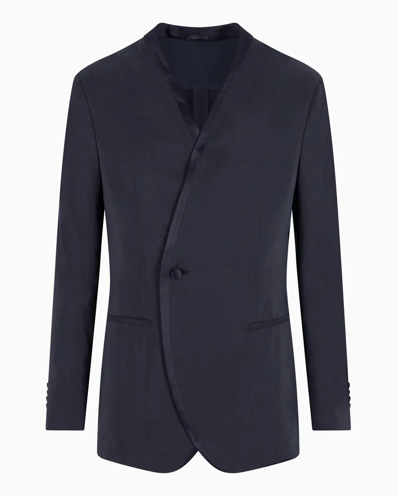 Giorgio Armani Smokingjacke aus der Upton-Linie aus Seidengemisch Blau