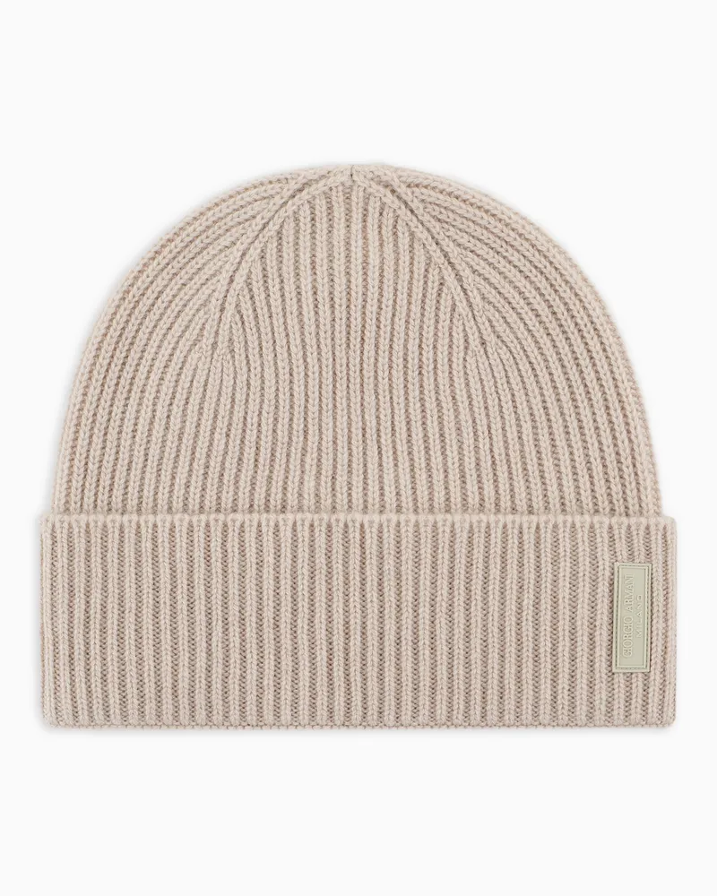 Giorgio Armani Beanie aus Kaschmir Beige