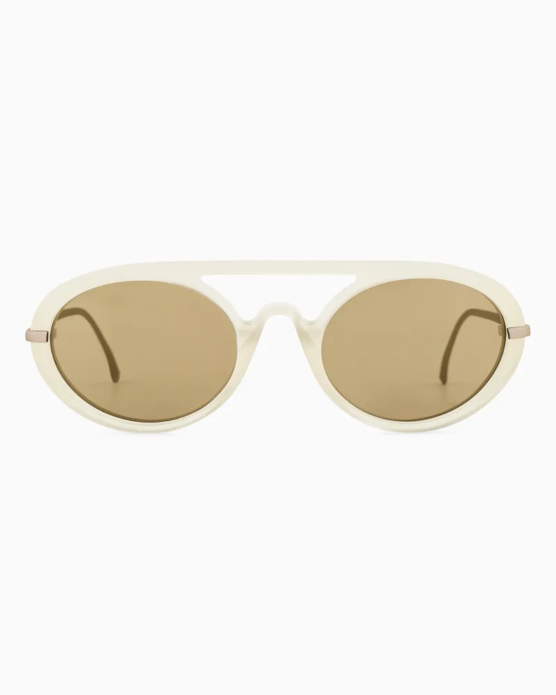 Giorgio Armani Ovale Sonnenbrille für Herren Gelb