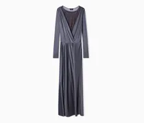 ASV Langes Kleid aus glänzendem Viskosejersey