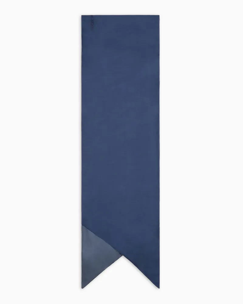 Giorgio Armani Zweifarbiger Schal aus Modal Blau
